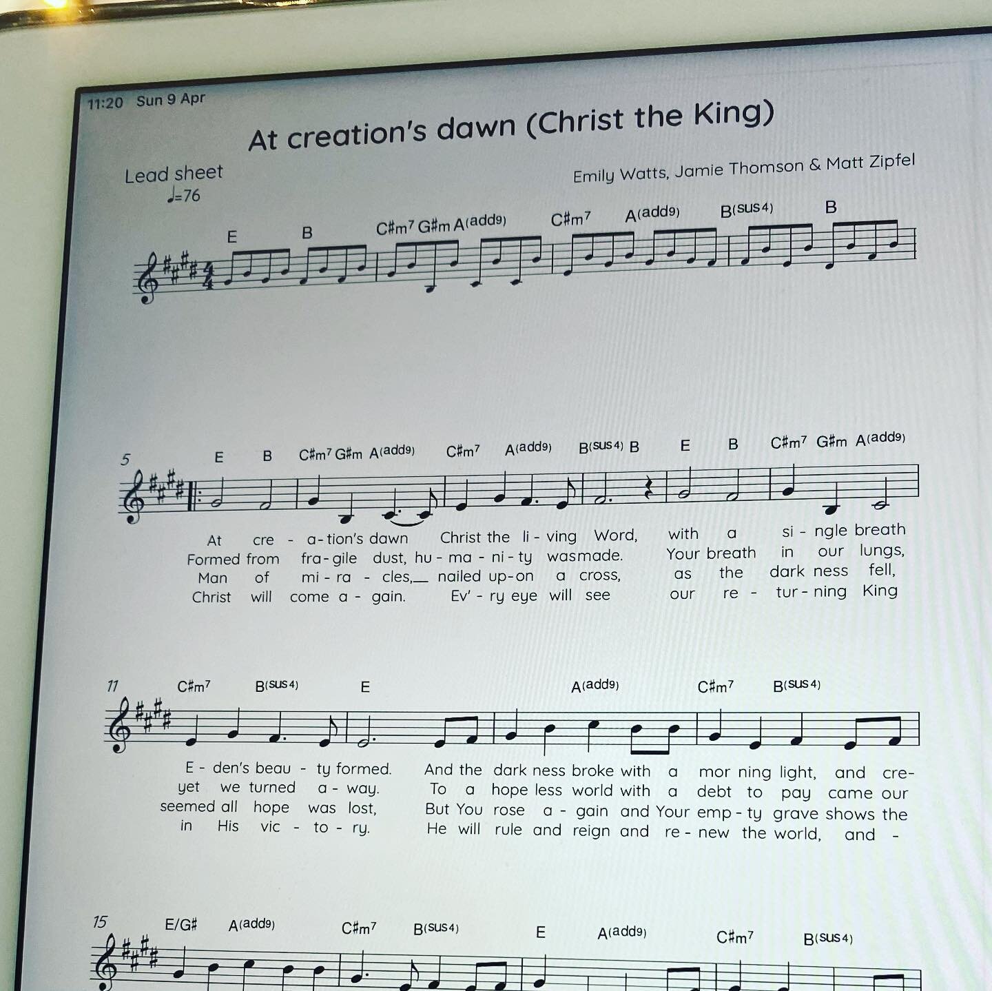Such a good song to sing at #Easter - we did today at @stmarksob co-written with @jamie_thomson @emilywattsmusic