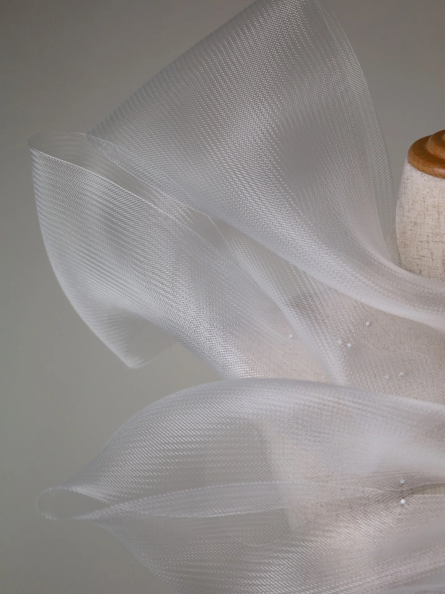 HORSEHAIR BRAID &middot; Transparent (Clear)

A workroom essential for building clean, controlled volume and a crisp hem finish. Our transparent horsehair braid disappears into the garment while giving skirts and trains that lifted, sculpted edge.

A