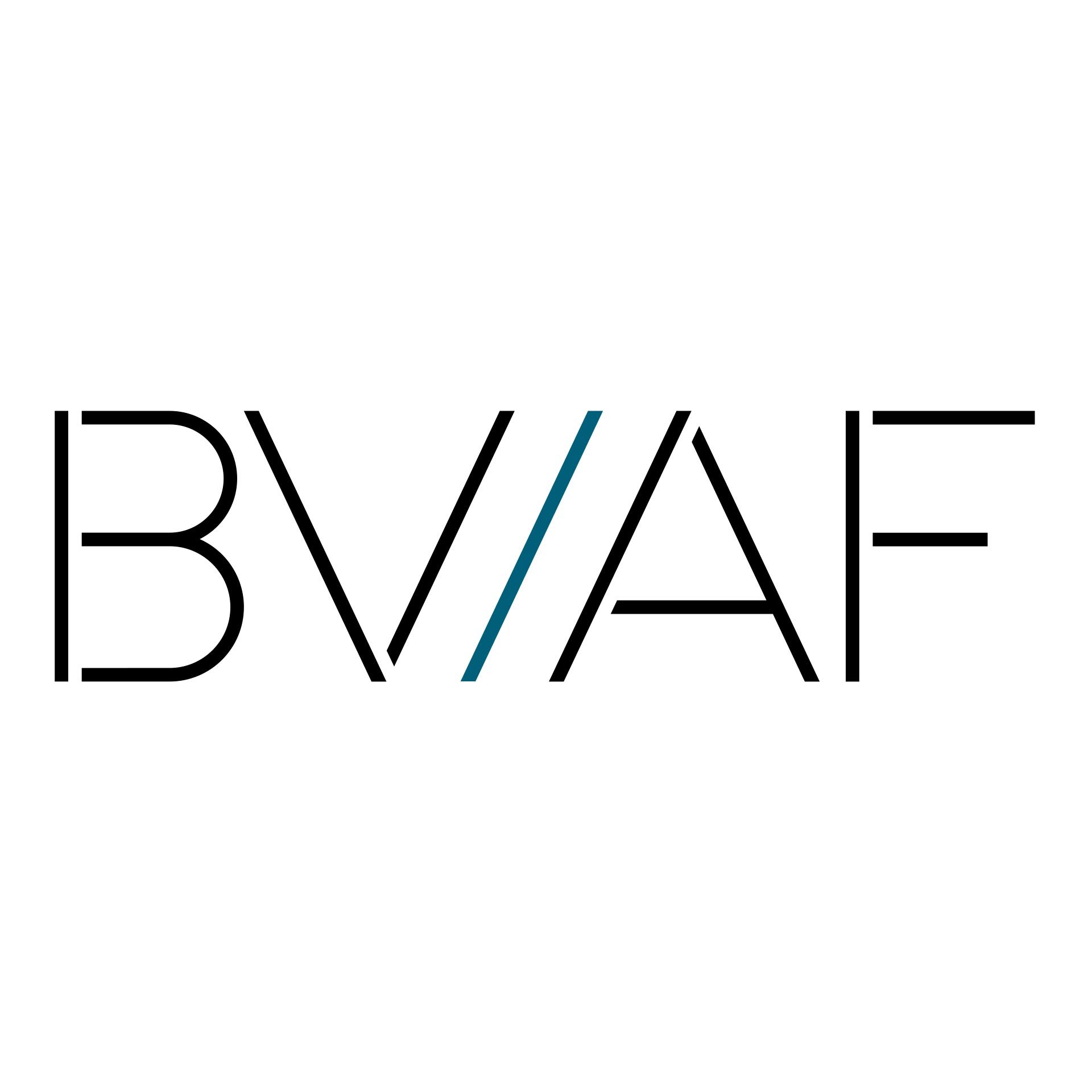 Logo mit den Buchstaben B, V, A und F auf weißem Hintergrund.