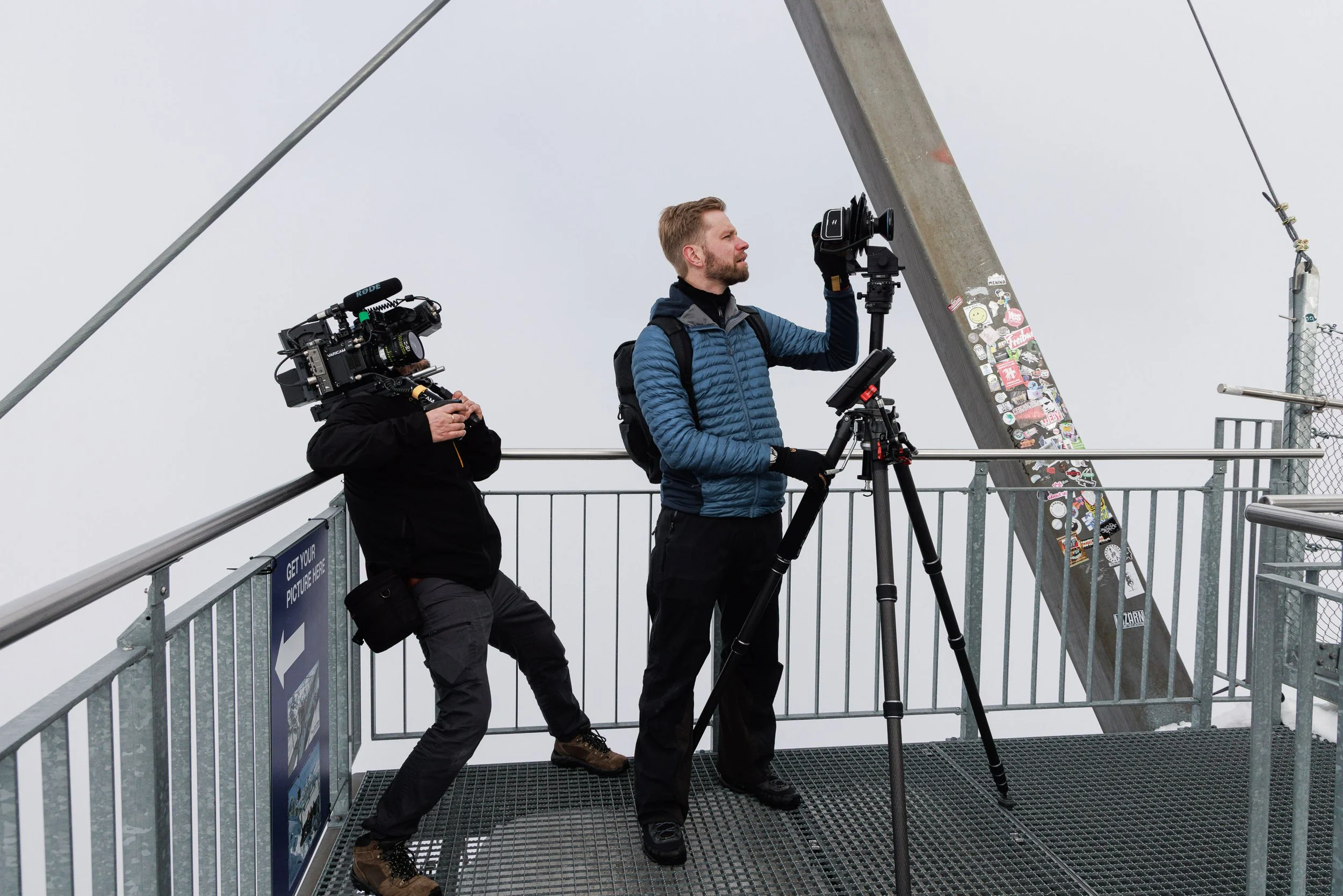 Filming with Arte at the Titlis Tower by Herzog & De Meuron