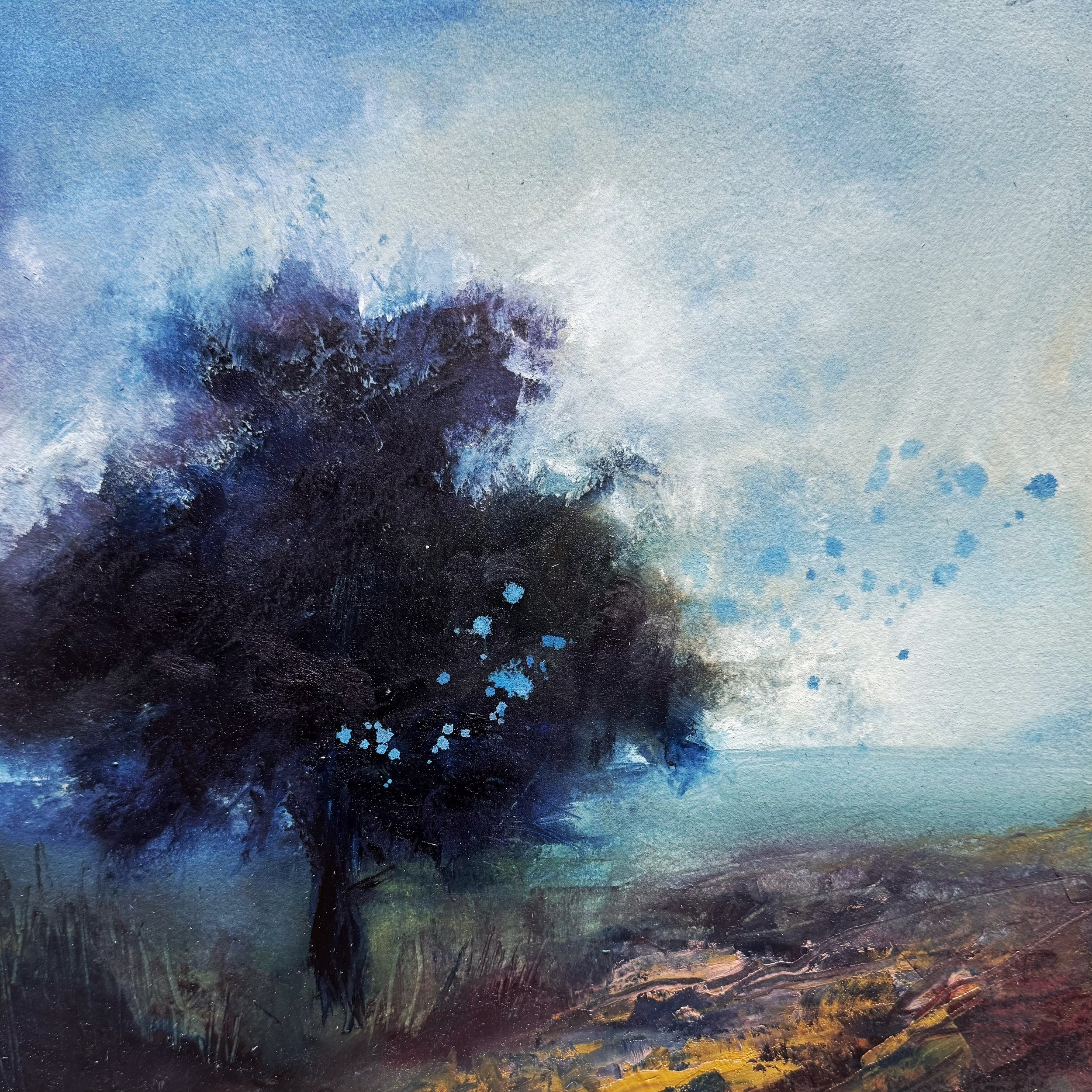the temple oak original oil painting by welsh artist helen arthur thumbnail