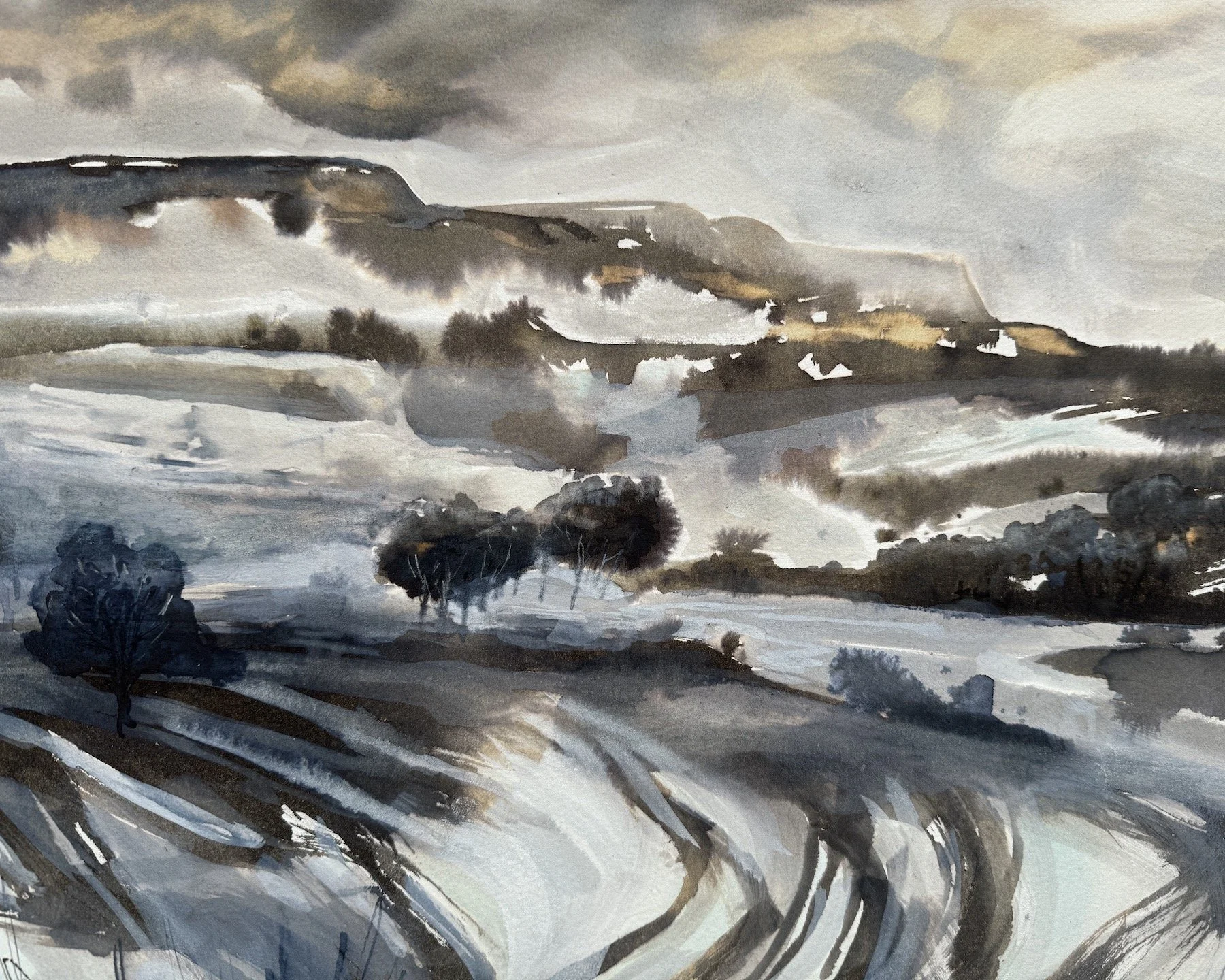helen arthur Inky beacons rain after snow.JPG