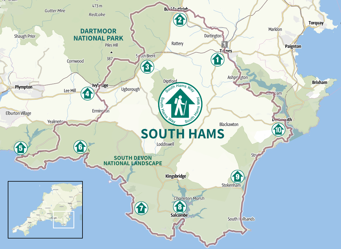 The South Hams Way Map