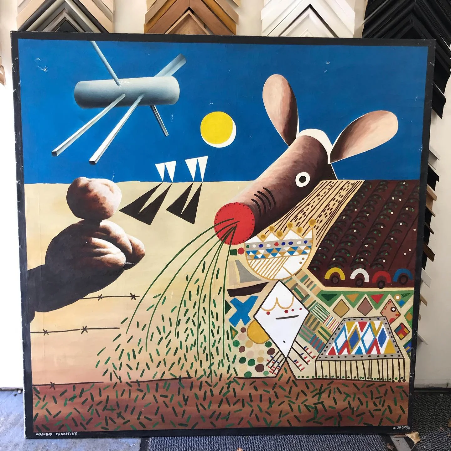 Large old canvas stretched.
#pictureframing #art #wallart #framing #pictures #mounting #artoftheday #glass #hangingart #farnhamframing #farnhampictures #farnhamart #Surrey framing #surreyart #farnhamcanvas #surreycanvas #canvasstretching #pictureglas