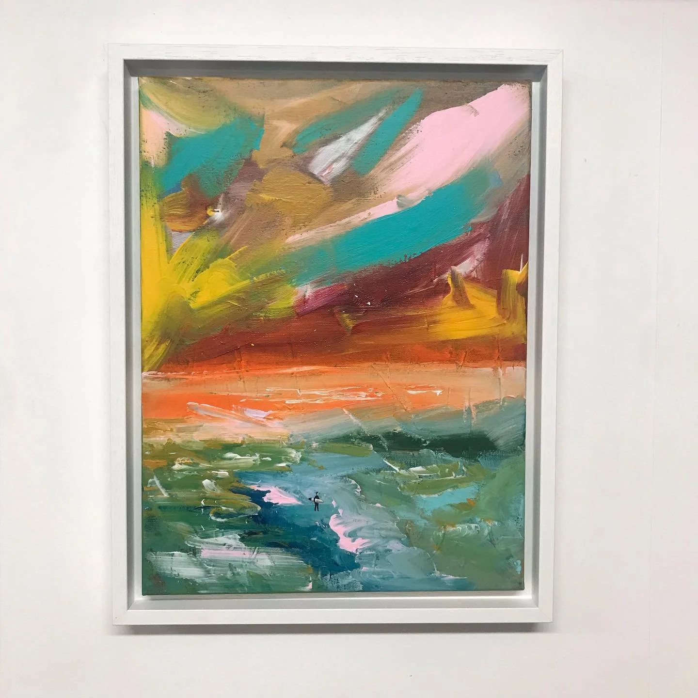 Acrylic on board, white tray frame made for boards.
@sophiemogfordrevess.art 
#pictureframing #art #wallart #framing #pictures #mounting #artoftheday #glass #hangingart #farnhamframing #farnhampictures #farnhamart #Surrey framing #surreyart #farnhamc