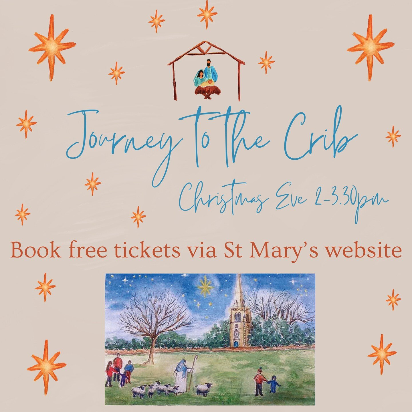 Journey to the Crib bookings now open, tickets are free but you do need a timed ticket for entry #christmaseve #wimbledon #wimbledonvillage #christmas #journeytothecrib see website www.stmaryswimbledon.org