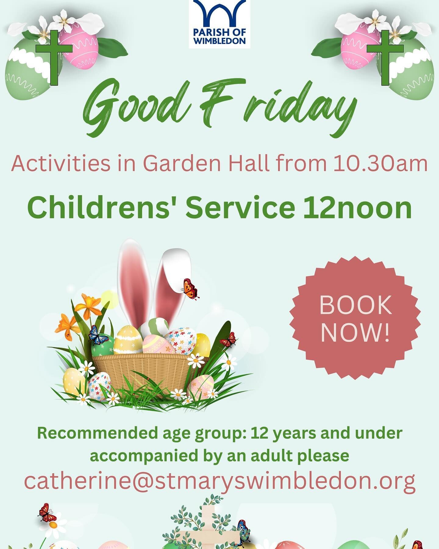 #goodfriday #children #family #easter #wimbledonvillage sign up by email by tomorrow!