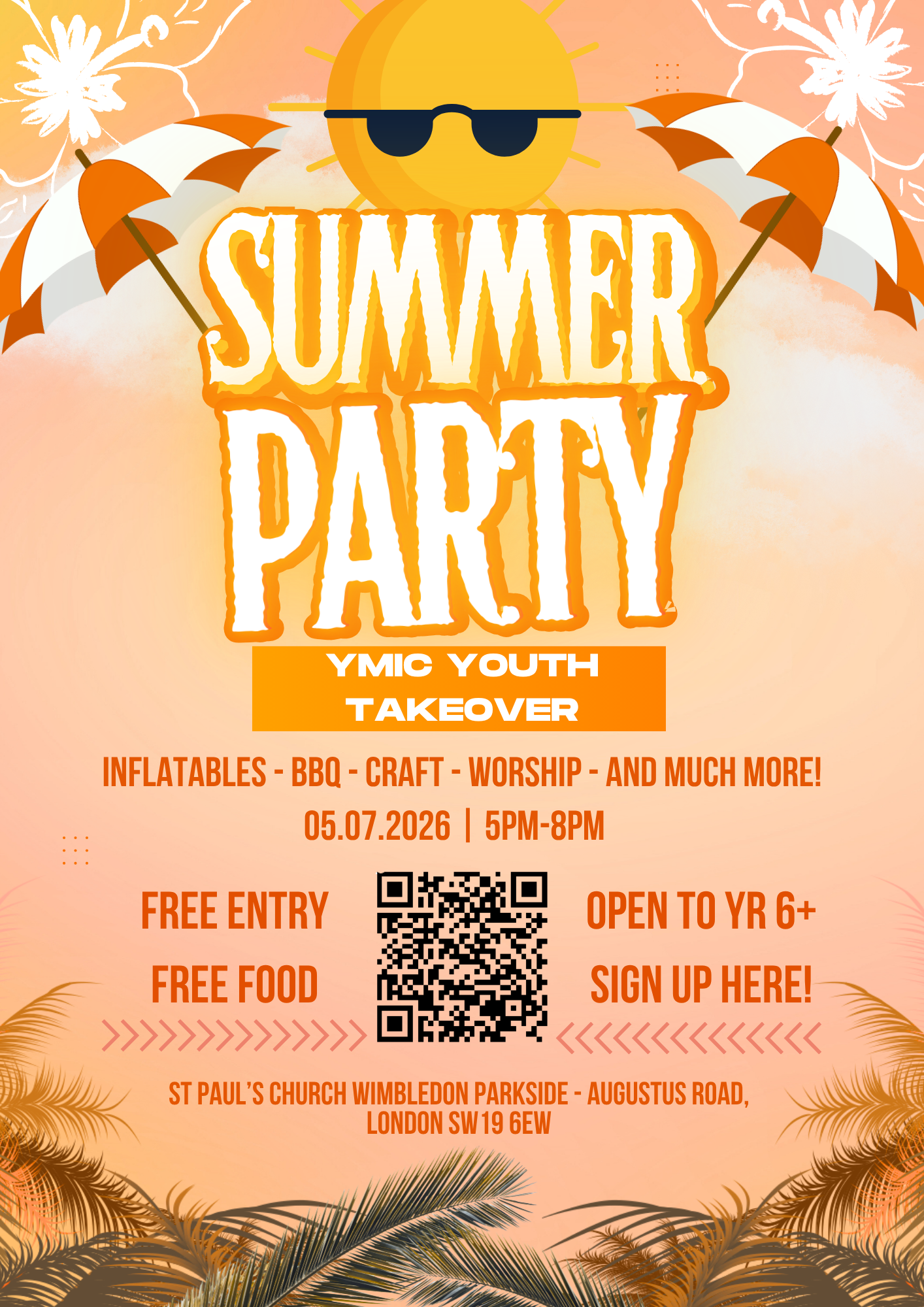 YMIC Takeover summer party at St Paul's Church, SW19 6EW