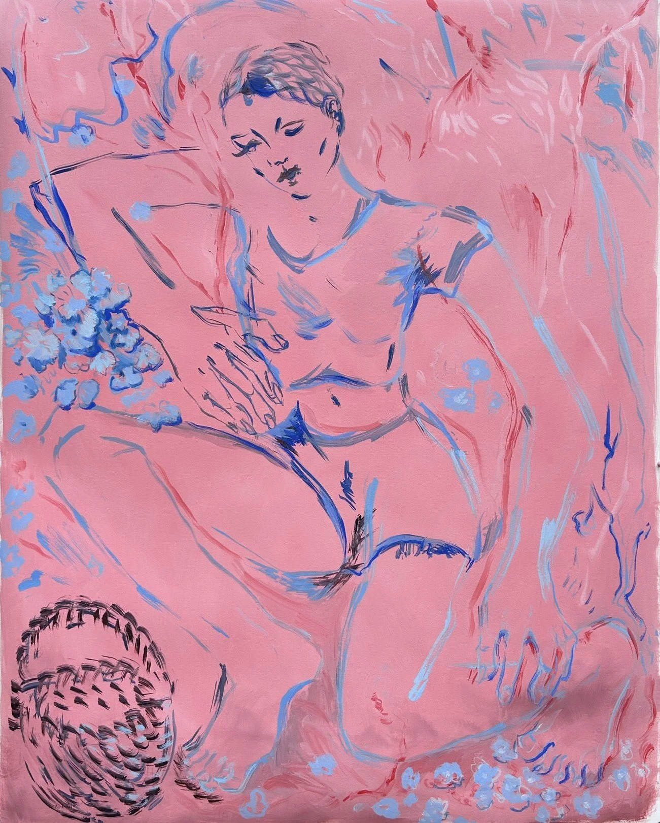 Peinture à l'huile sur papier L'aube de la tempête par Marie Michelle Le Millier, 2024. Une œuvre d'art contemporain disponible sur Artsy