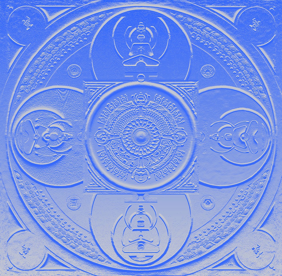 StarWheel High-Relief rendition: SW 095 Medicine Buddha by visionary artist Aya.