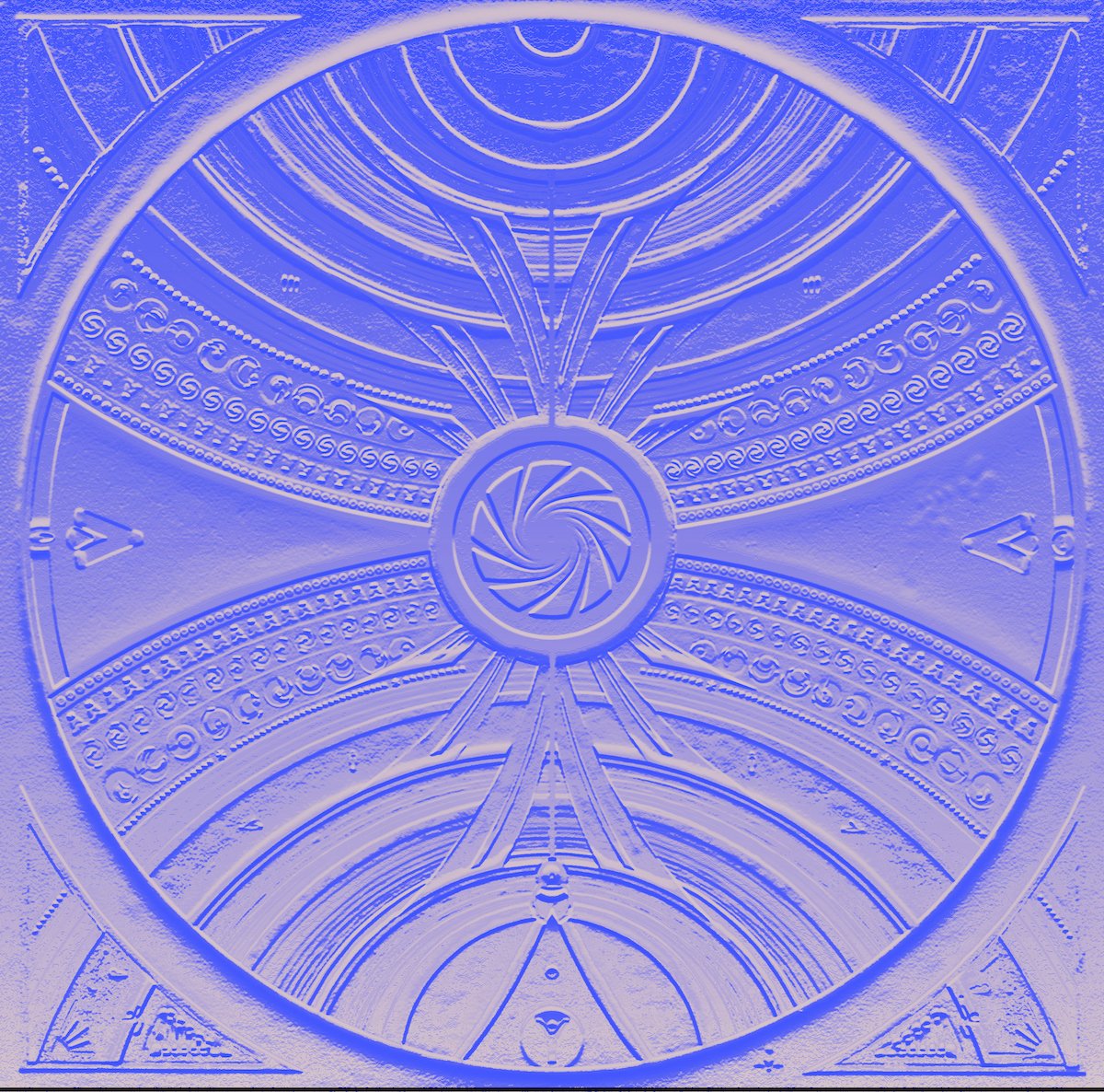 StarWheel High-Relief rendition: SW 096 Cosmo Teepee by visionary artist Aya.
