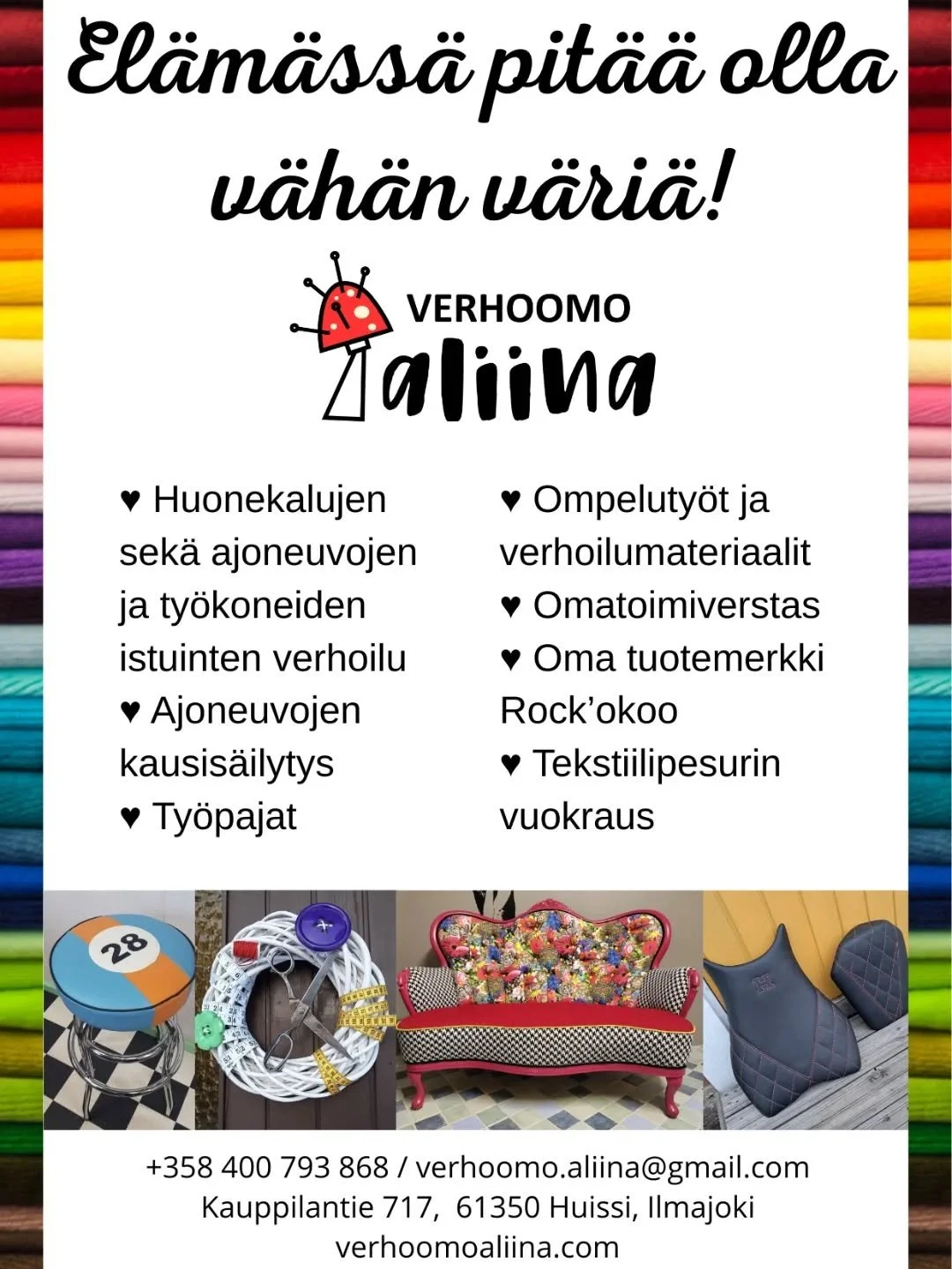 Sielt&auml; se arki taas saapuu ja uusi vuosi l&auml;htee sorvin &auml;&auml;rell&auml; k&auml;yntiin! 🍄 Ollaan kuulolla! 🙋&zwj;♀️

#verhoomoaliina #verhoomo #ilmajoki #etel&auml;pohjanmaa