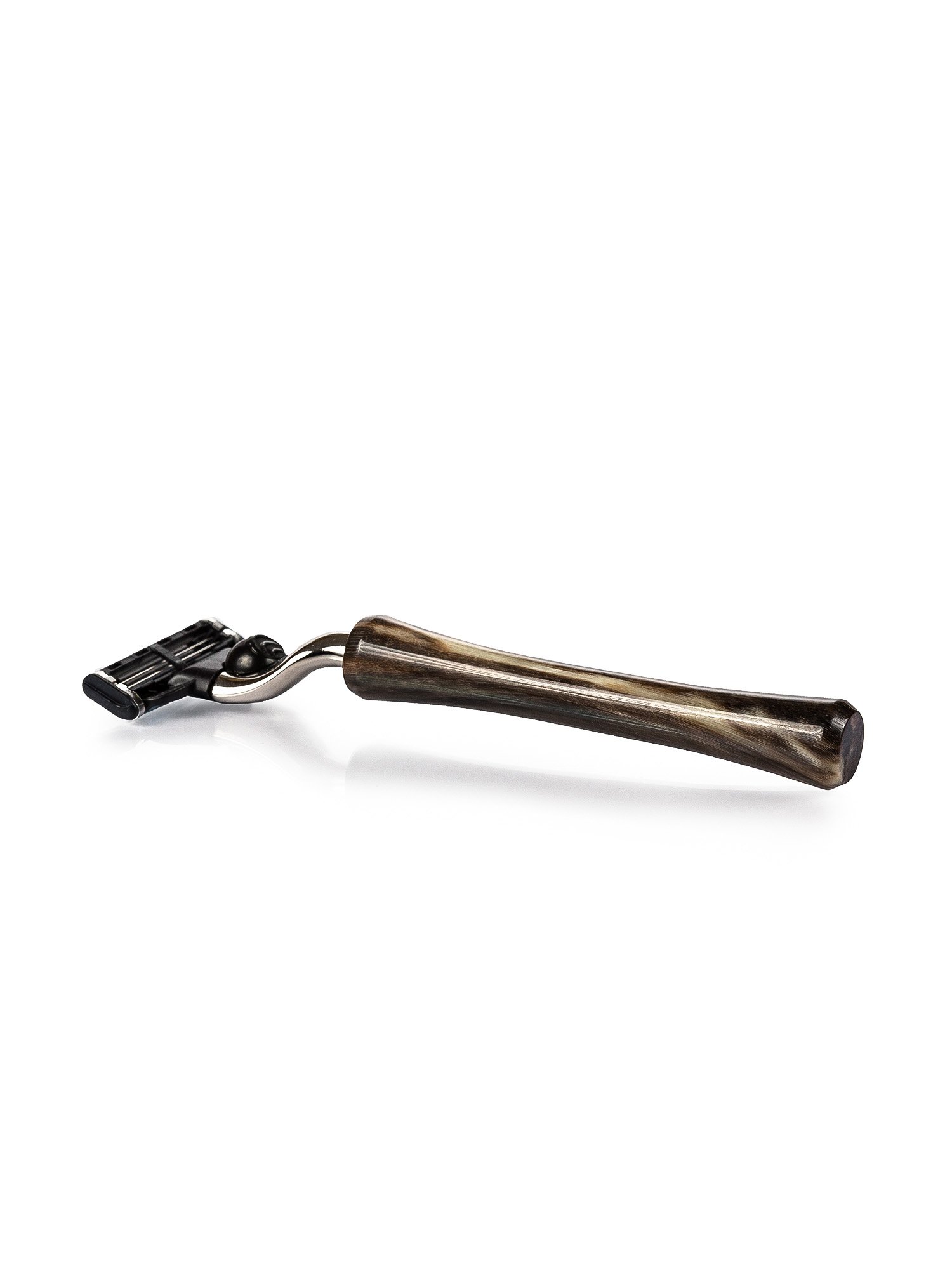 Genuine horn razor with Mach 3 blade