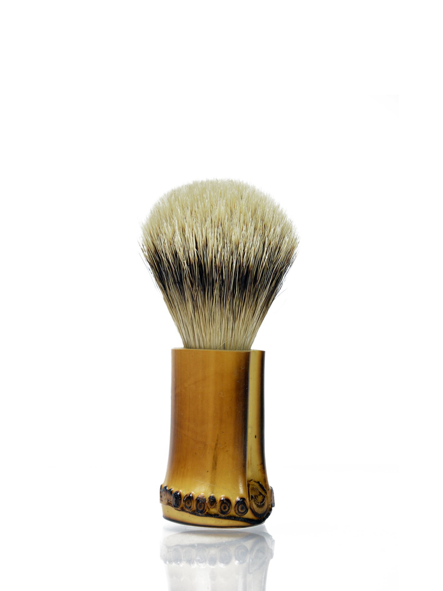 Japanese Bamboo shaving brush with silvertip badger hair