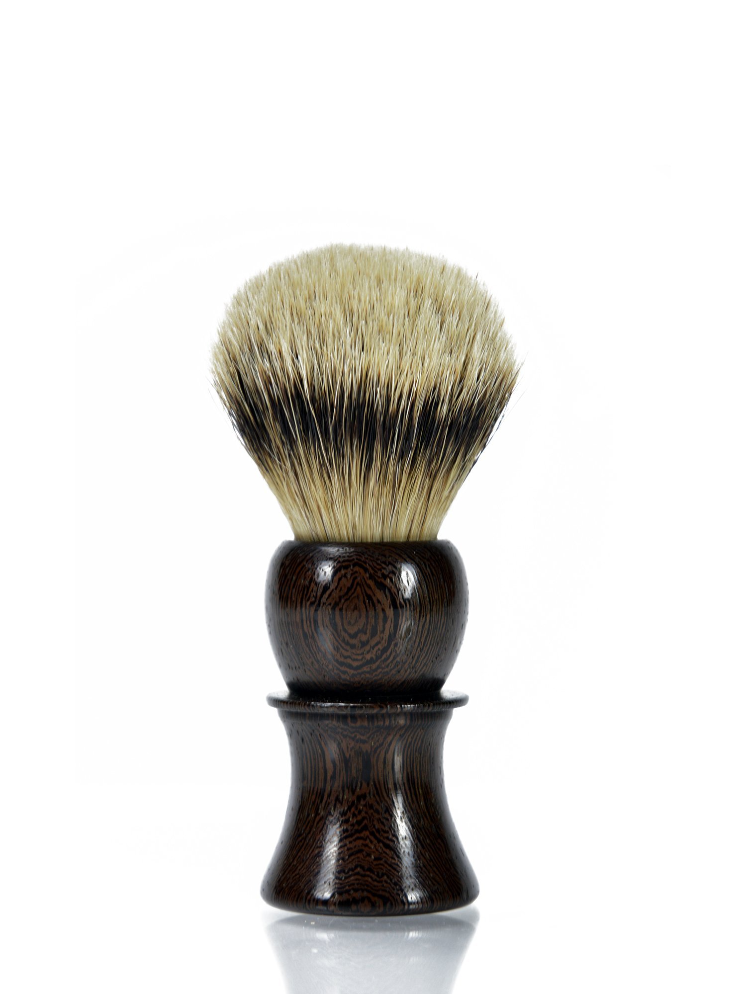 Wenghe wood shaving brush with silvertip badger hair