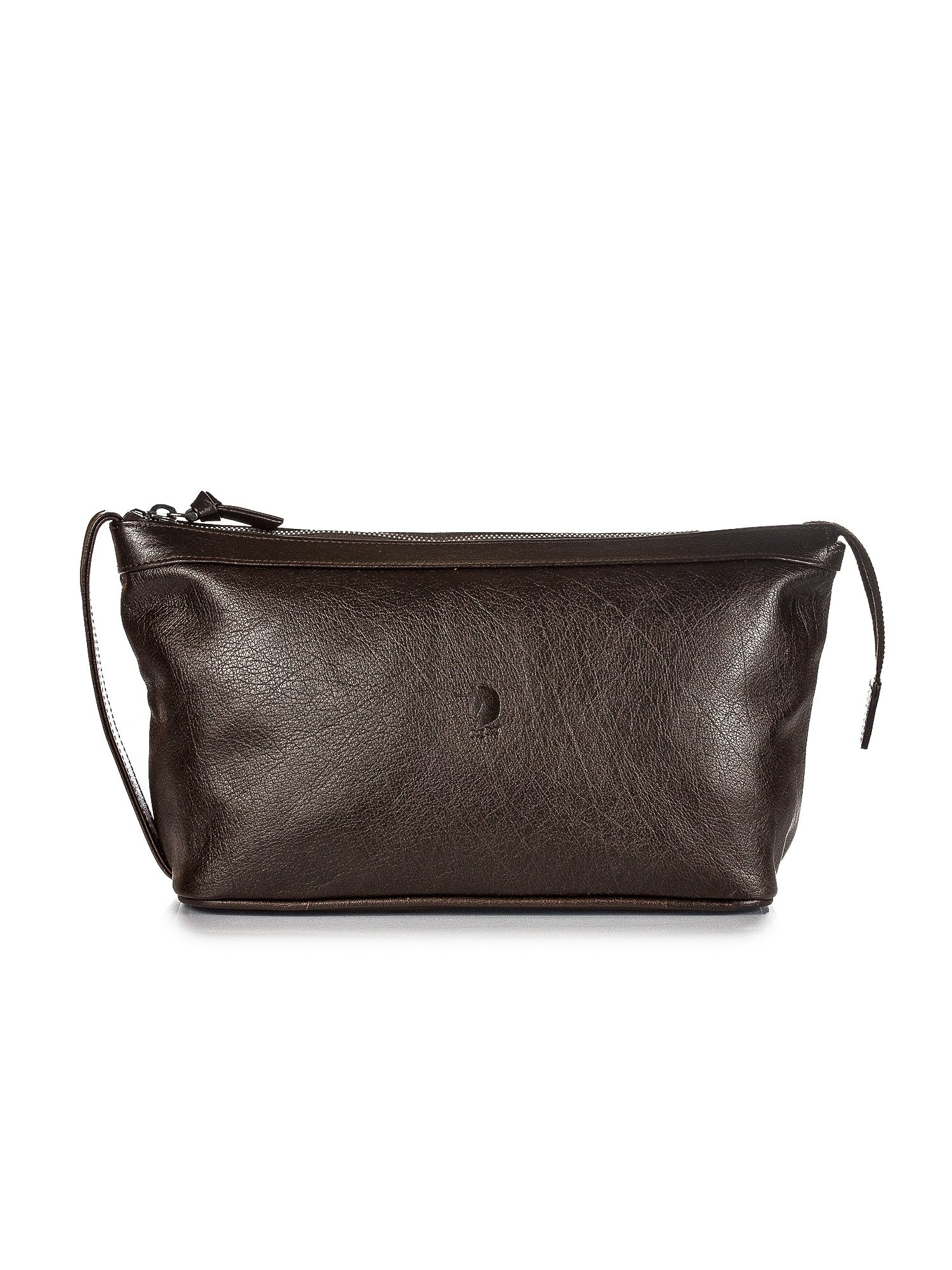 Medium triangular wash bag with zip
