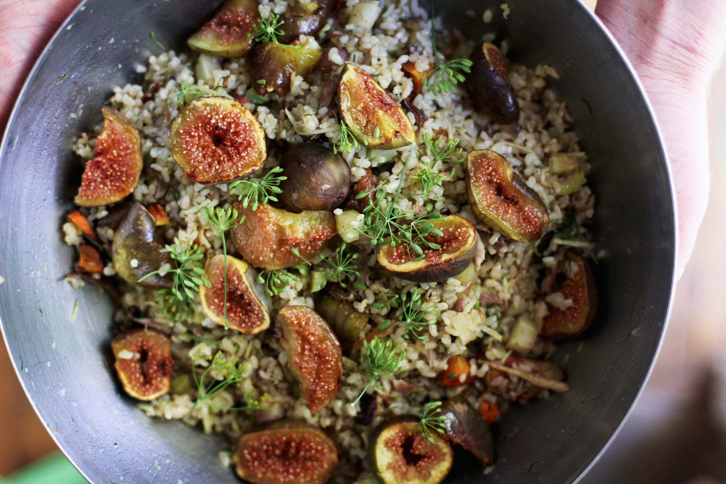 Fig & 'waste' pork salad
