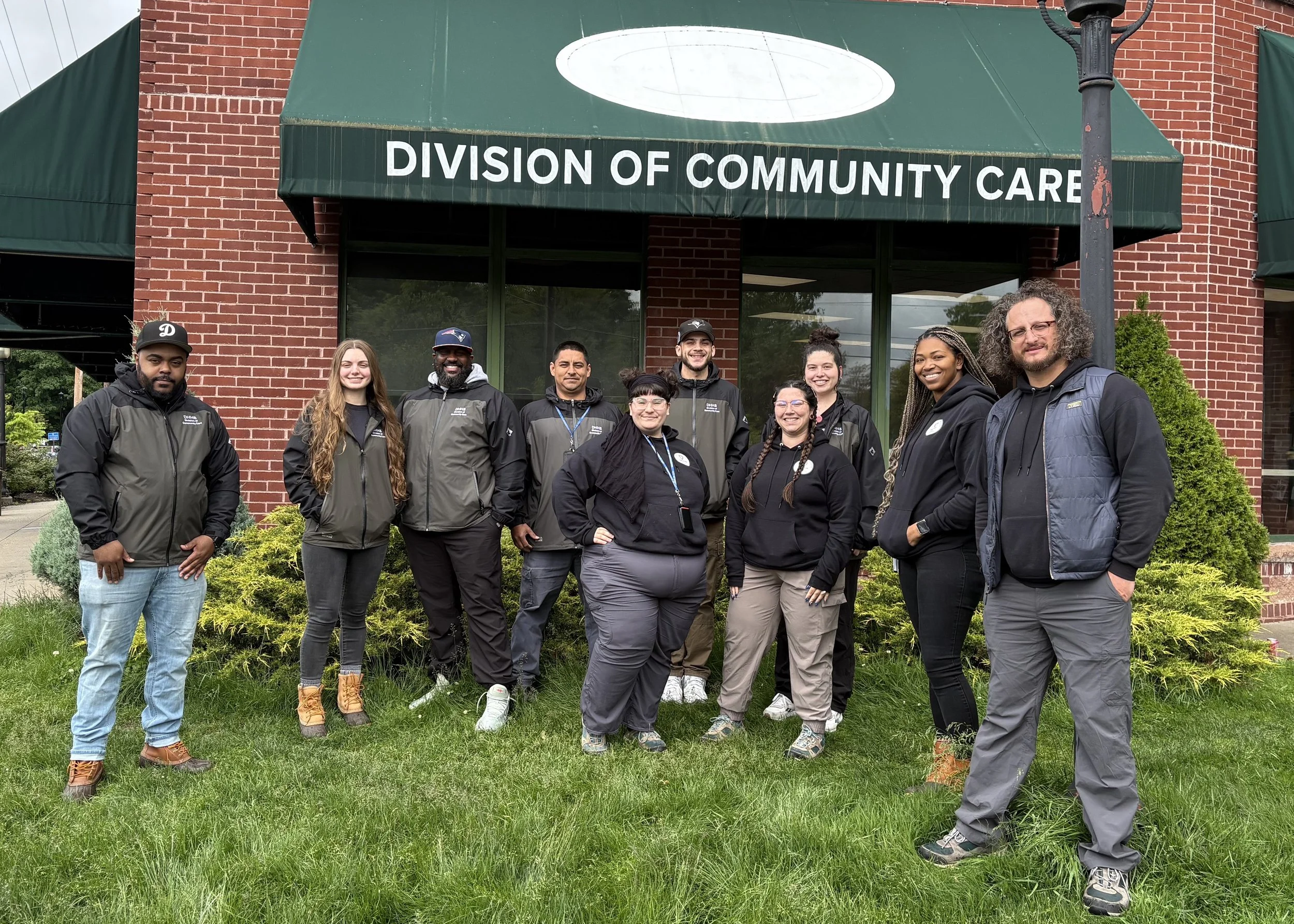 DCC Staff in front of the Community Space