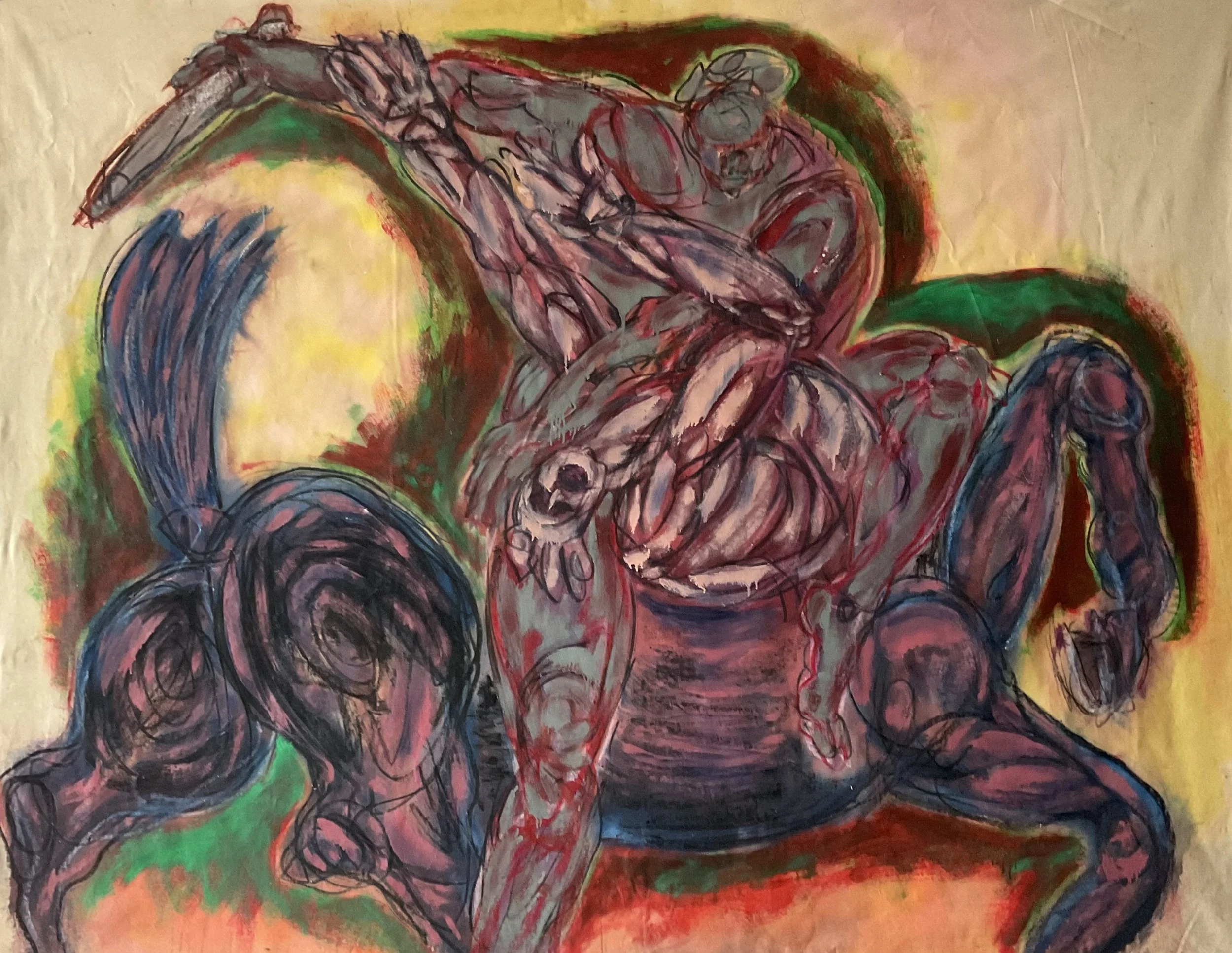 Herkules, 155 x 155 cm, Öl auf Leinwand, 2018