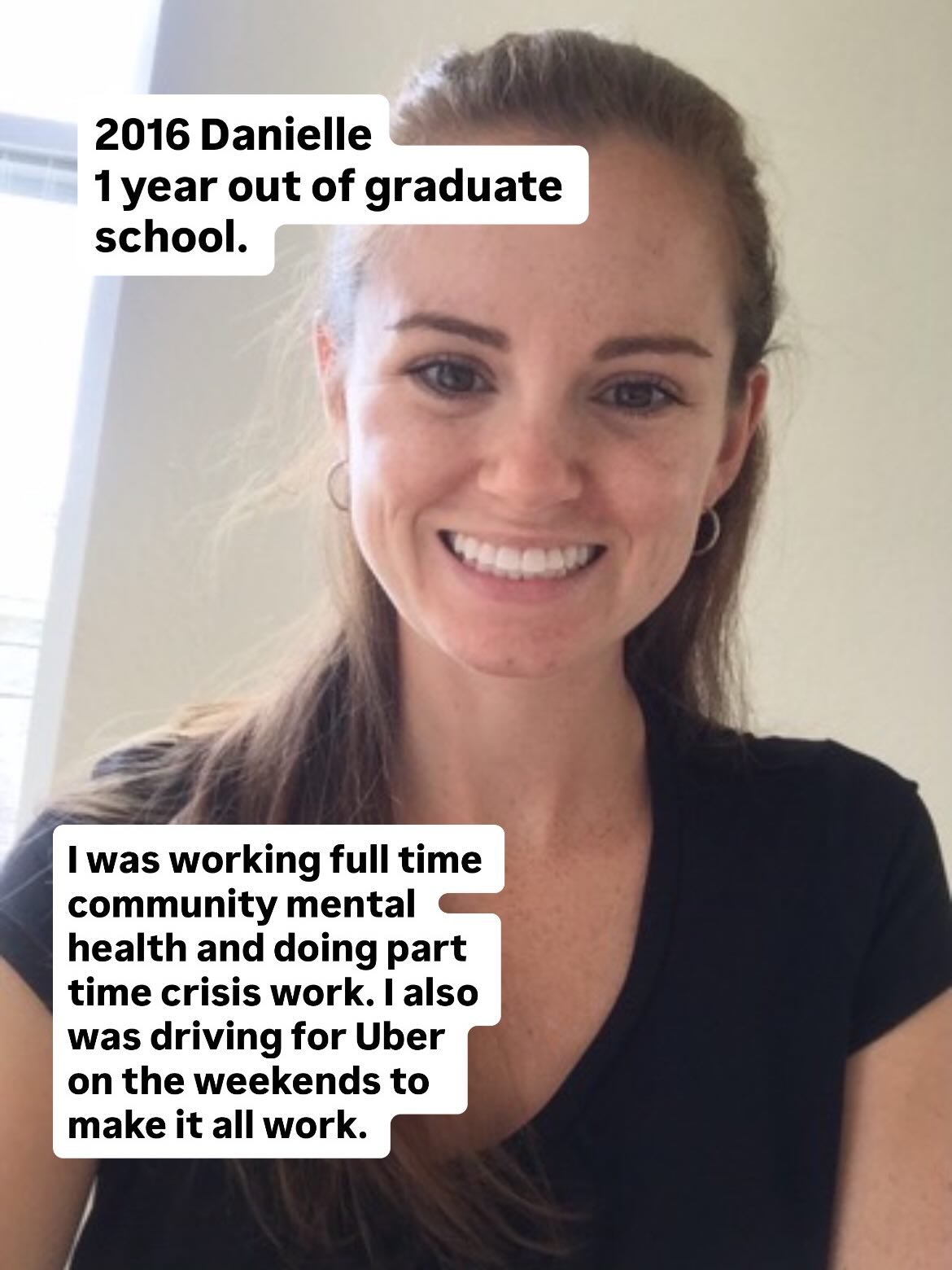 The year I realized I couldn&rsquo;t sustain this. I couldn&rsquo;t keep up with the demand of a newly licensed therapist working 50+ hours a week, still not making enough to pay down student loans.

I was young, no kids but big dreams to live differ