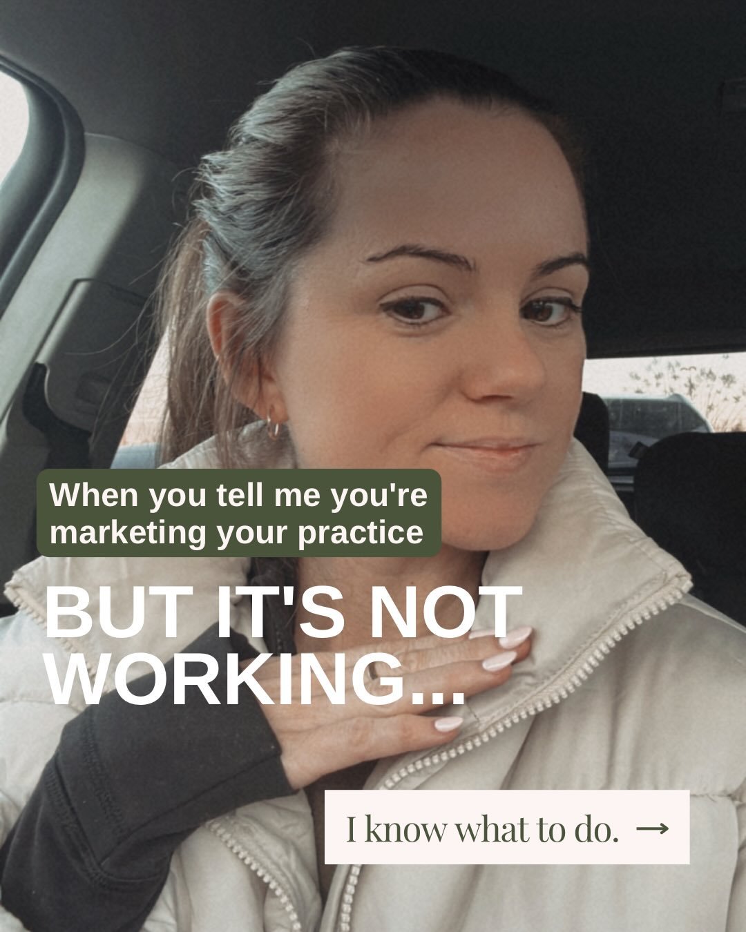She looked me in the eye and bashfully said, &lsquo;But I don&rsquo;t even know what marketing even really means&rsquo;.

It was so honest I had to laugh 😆 

This was a group practice owner I was coaching who was feeling stuck with her marketing bc 