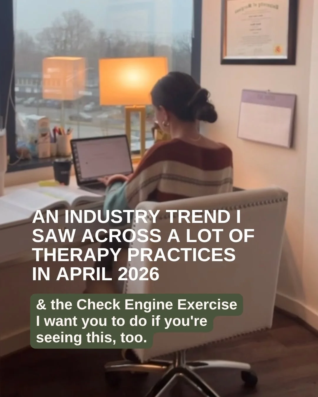 Therapists- I want to support each other here so we can know trends happening in the industry- and you can apply this to your own practice.

Let me know below- how did your practice do in April? Was it slower, the same or an uptick in new calls? Post