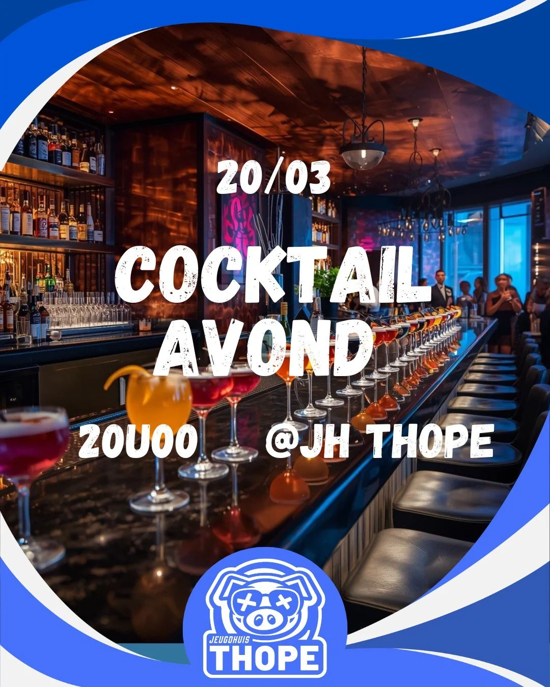 🍸VRIJDAGBAR🍸

Deze vrijdag (20/3) is het weer COCKTAILAVOND in Jeugdhuis Thope!!!! Na talloze succesvolle edities zijn we terug met 4 heerlijke cocktails!! Deze zullen komende dagen bekend gemaakt worden dus hou de socials maar goed in de gaten!!!
