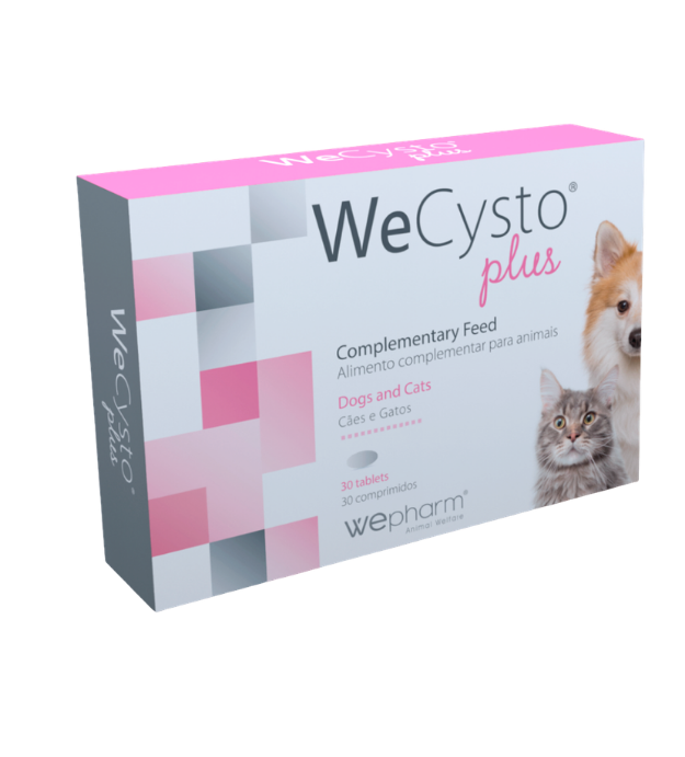 WeCysto Plus 30 Tabs. Action globale dans les cystites félines et canines