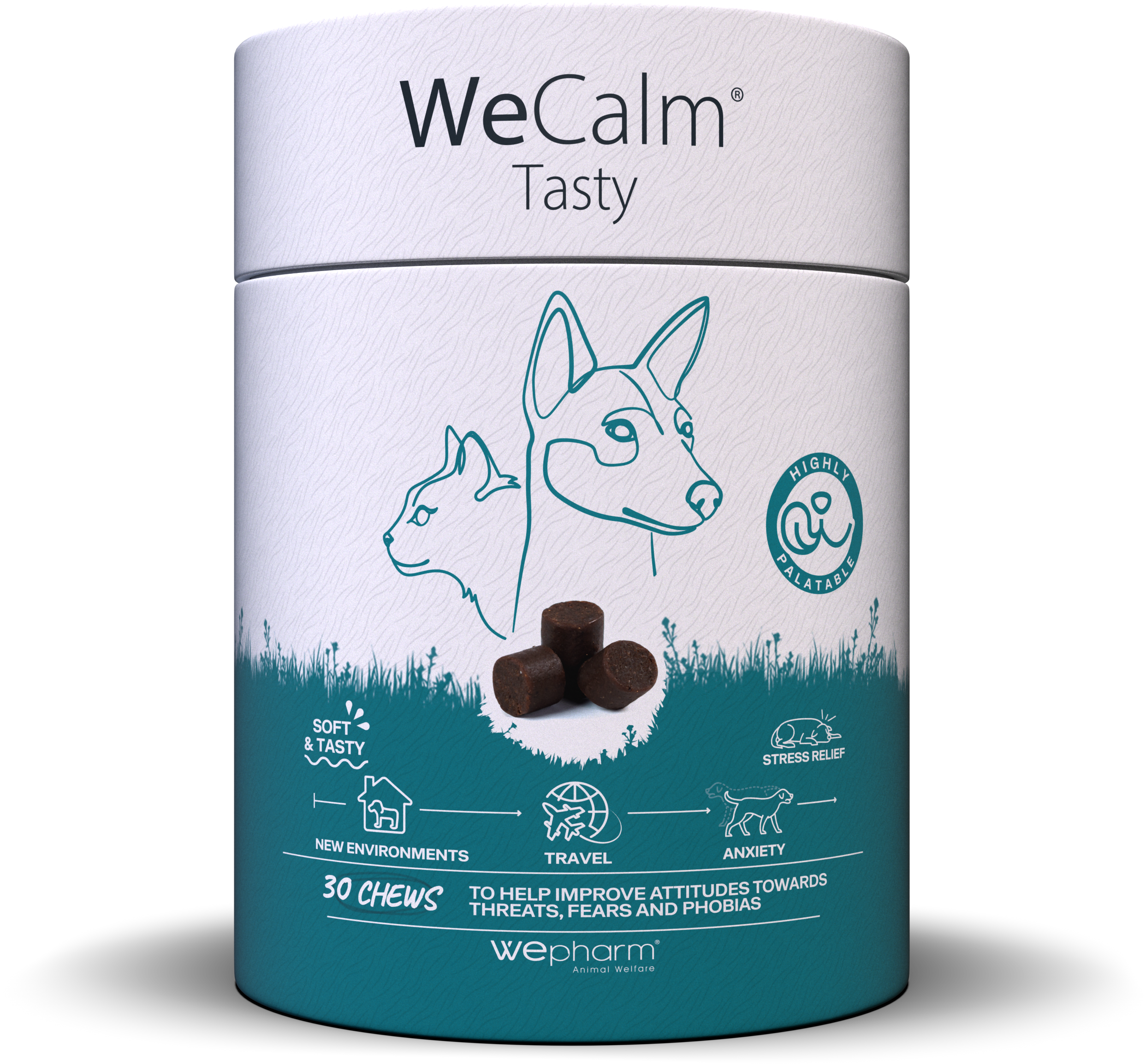 Aliment complémentaire pour le chat et le chien sous forme de chews  appétantes pour la fonction intestinale - WeBiotic