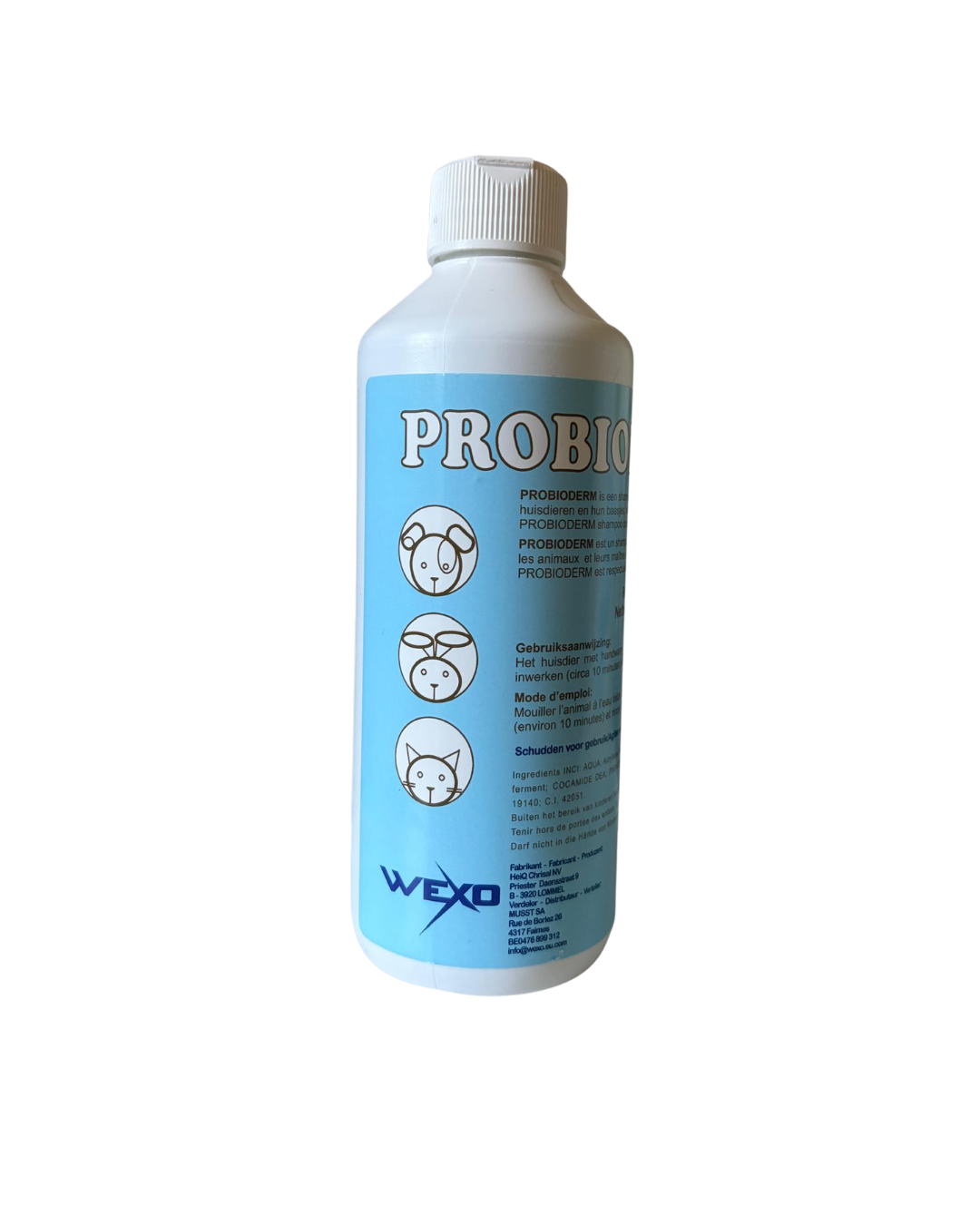 Probioderm Shampoing 500ml, à base de probiotiques, doux pour la peau, enlève les mauvaises odeurs