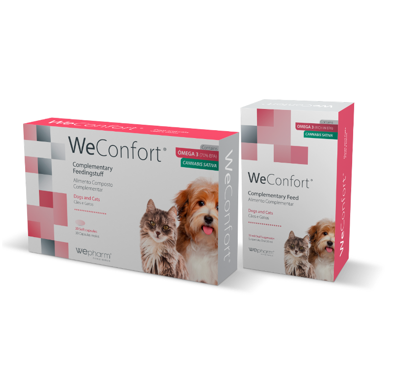 Aliment complémentaire pour le chat et le chien sous forme de sirop appétant pour le soutien nutritionnel de la fonction sensorielle et pour favoriser le bien-être général - WeConfort