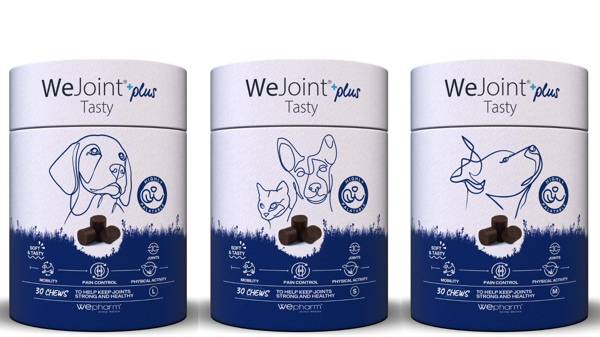 Complément alimentaire animal sous forme de chews pour le soutien des articulations et des fonctions locomotrices - WeJoint Plus