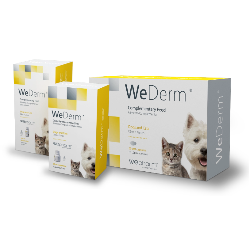 Produit vétérinaire protégeant la peau et favorisant un pelage sain - WeDerm