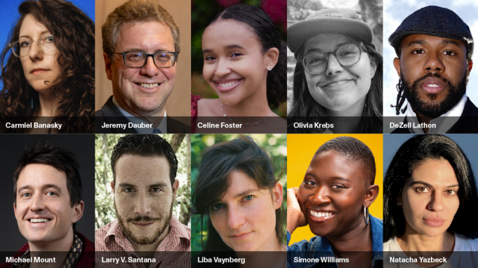 Sundance Episodic Lab 2026 Fellows. Carmiel Banasky, Jeremy Dauber, Celine Foster, Olivia Krebs, DeZell Lathon, Michael Mount, Larry V. Santana, Liba Vaynberg, Simone Williams, Natacha Yazbeck.