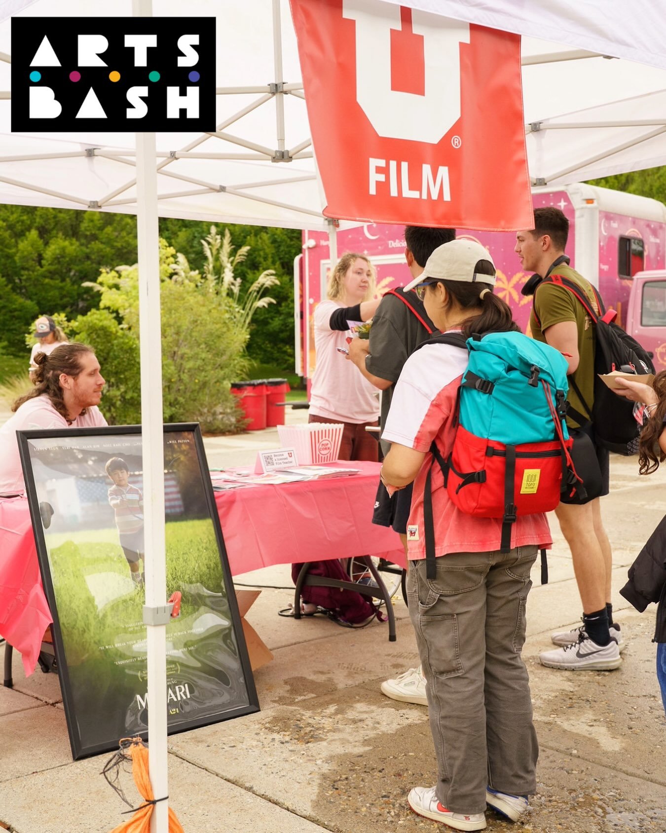 Visit the U Film &amp; Media Arts booth at Arts Bash this Wednesday 9/2! We&rsquo;ll be on Library Plaza from 11am-2pm. Grab some swag learn how you can get involved with our department programs and student clubs.

New this year: an LED screen! See s