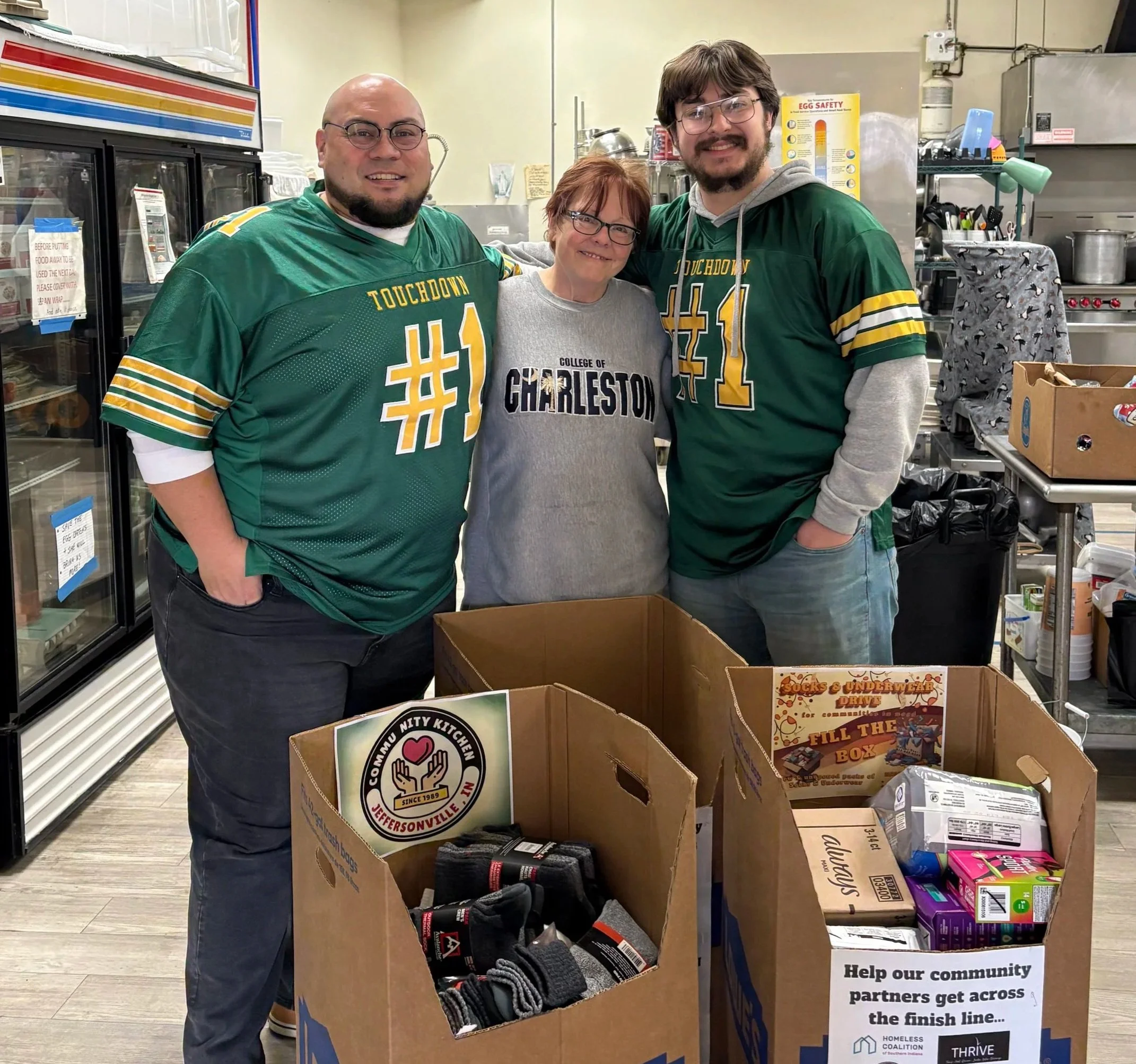 Community, volunteering, New Albany, IN, Touchdown Business Solutions, Touchback Promise, So. IN Pride. Community Kitchen Jeffersonville, IN.