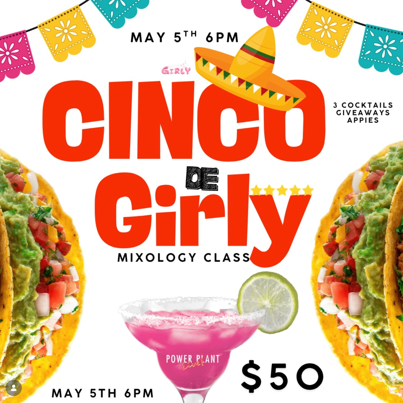 Cinco de Girlys Cocktail Class