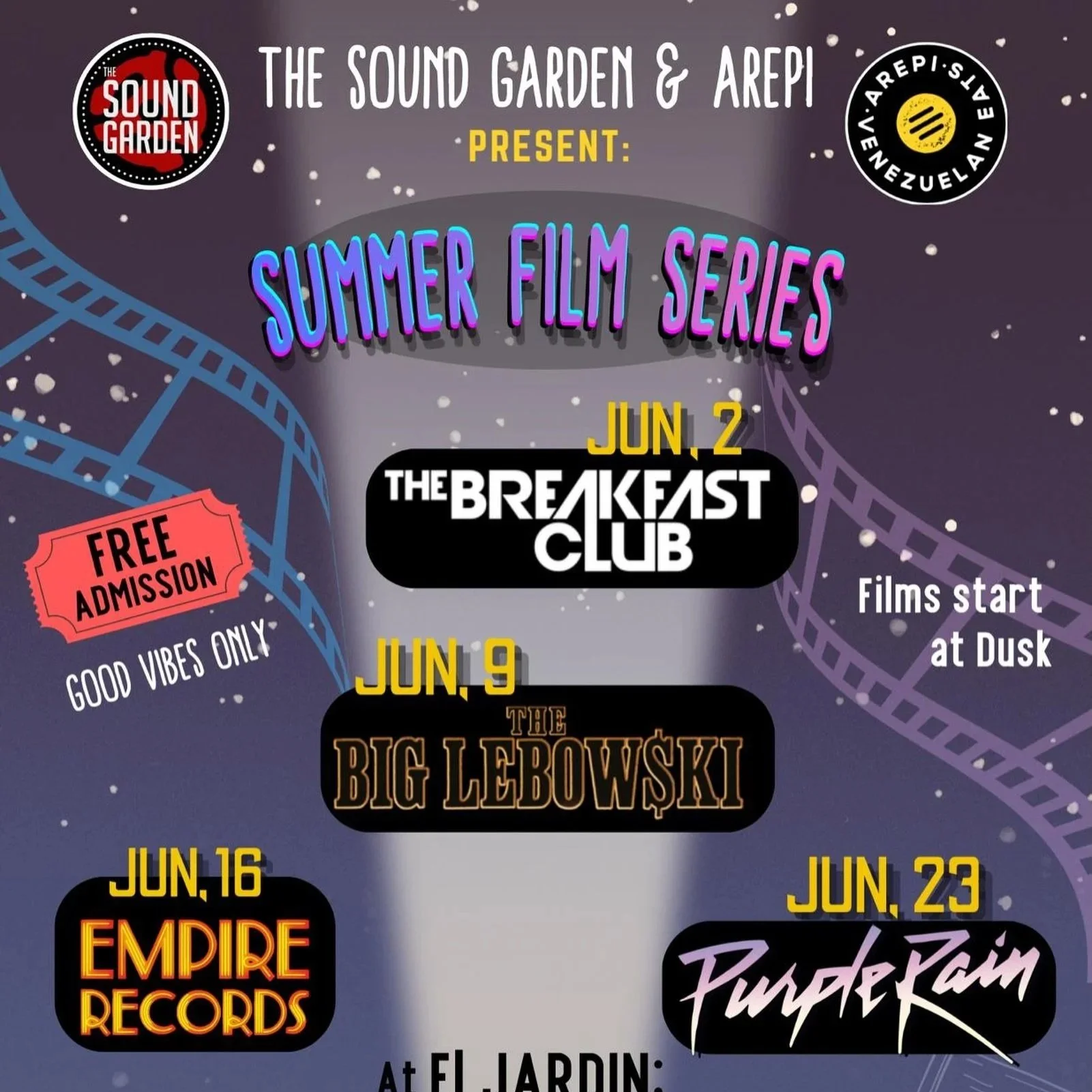 "The Big Lebowski" at The Sound Garden &amp; Arepi 