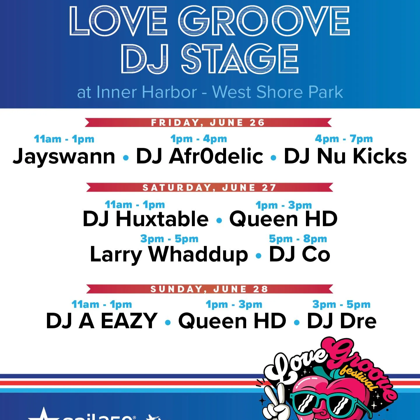Love Groove DJ Stage at Sail250