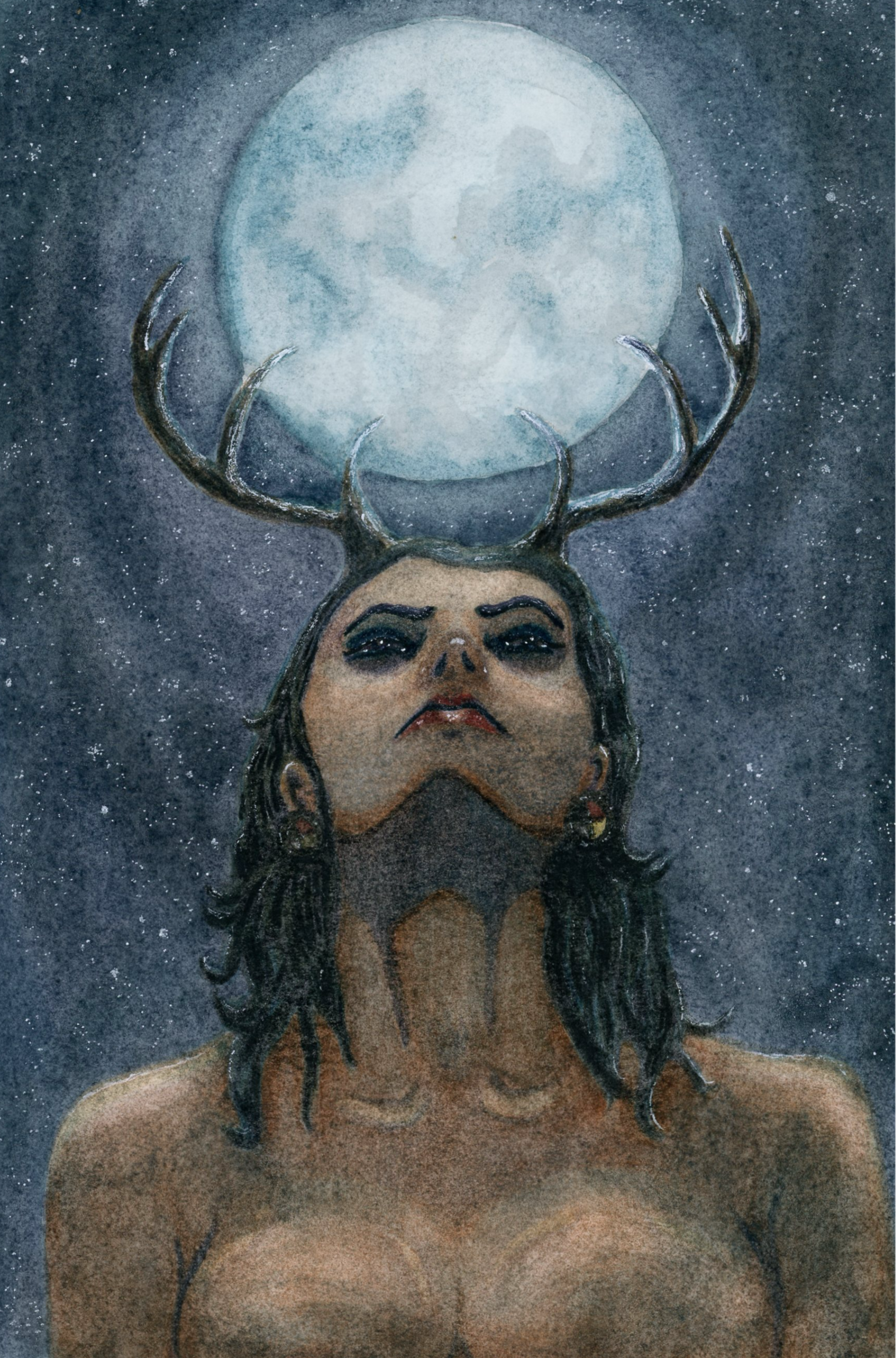 "Solemnity". Watercolor on paper. Private collection.