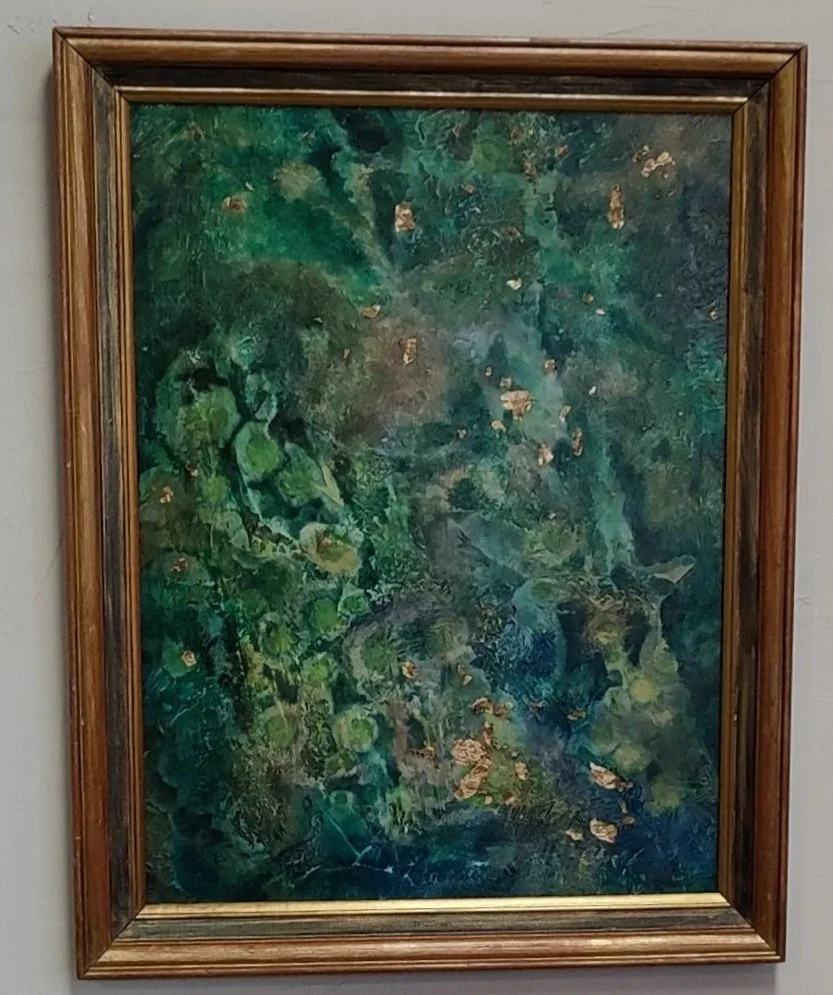 Lost title. Private collection. Acrylic on birch board.