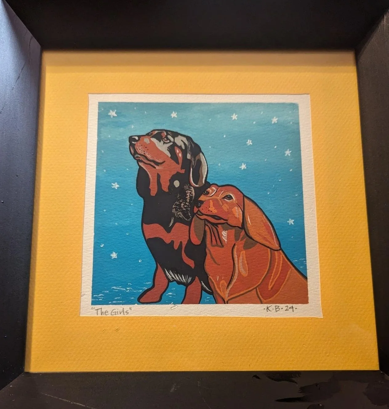 "The Girls". Pet portrait. Sold.