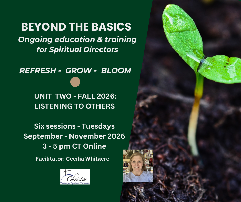 Beyond the Basics - Online educational program for Spiritual Directors - Unit Two: Six sessions, September - November 2026