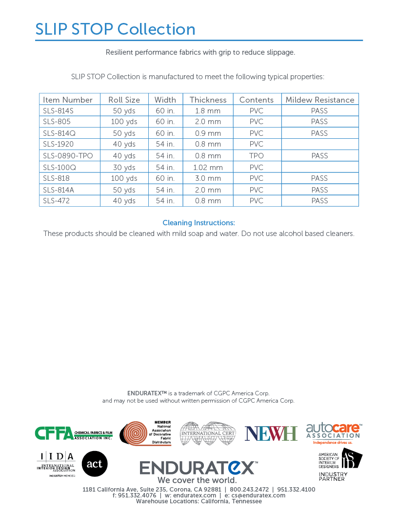 Spec Sheet - Slip-Stop