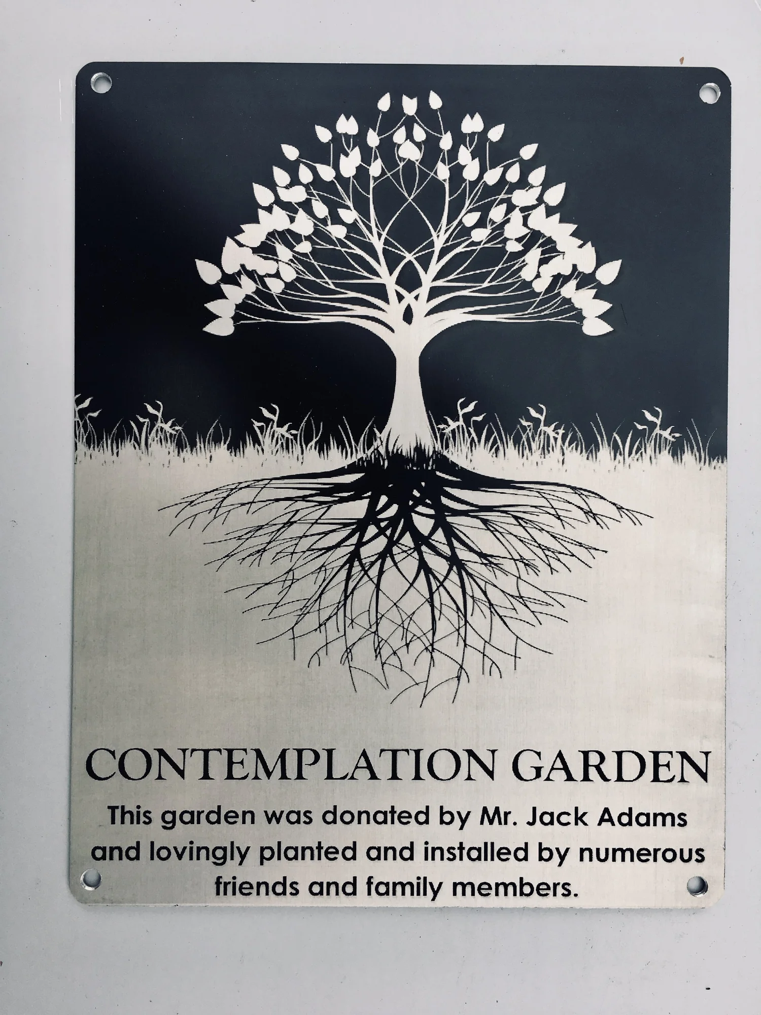 Tree & Bench Markers | Custom Outdoor Dedication Plaques — Lark Signs