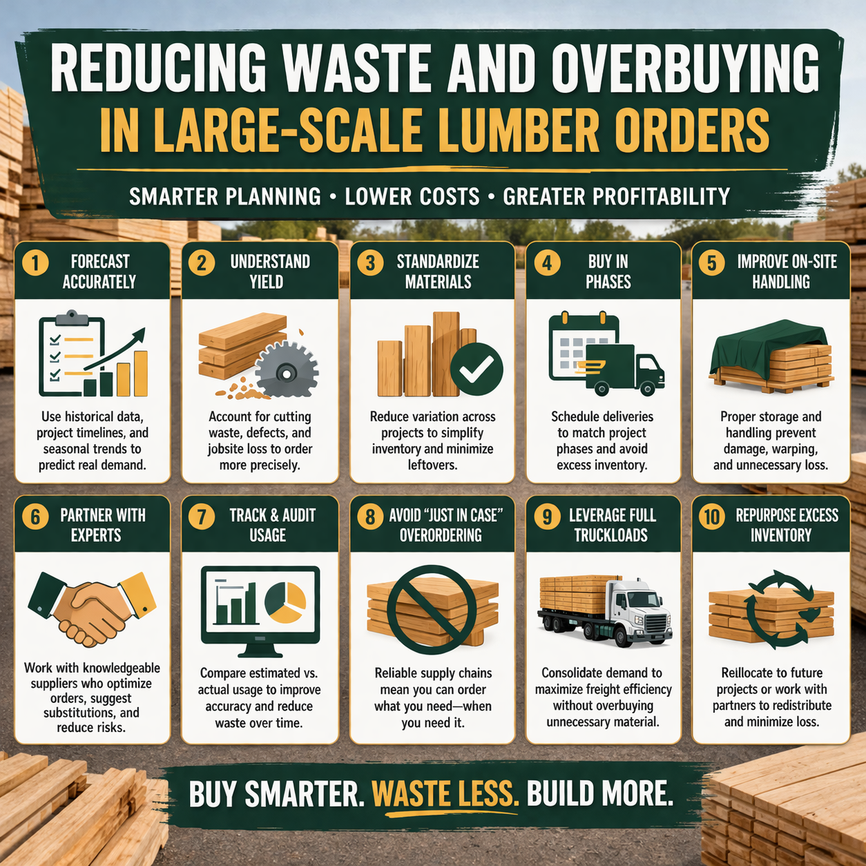 Reducing Waste and Overbuying in Large-Scale Lumber Orders