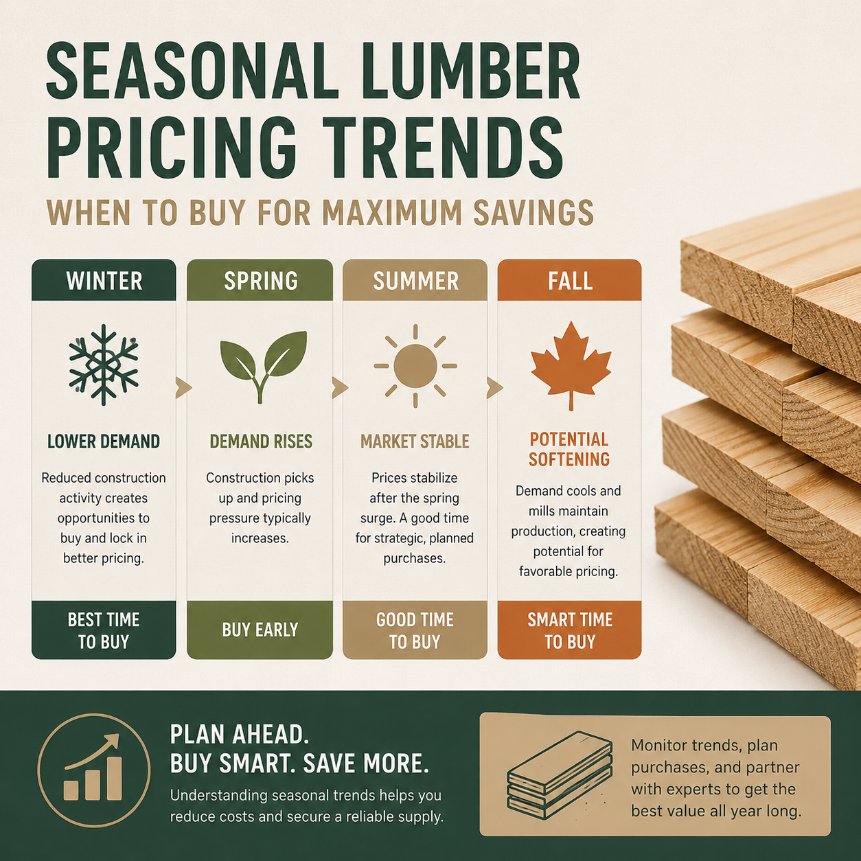 Seasonal Lumber Pricing Trends: When to Buy for Maximum Savings