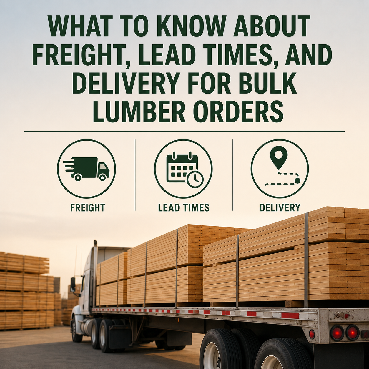 What to Know About Freight, Lead Times, and Delivery for Bulk Lumber Order