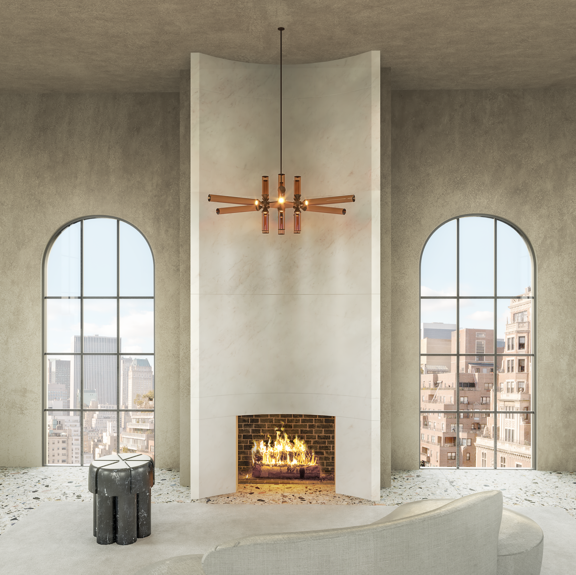 Mondi, Fireplace, Commander, marble, material