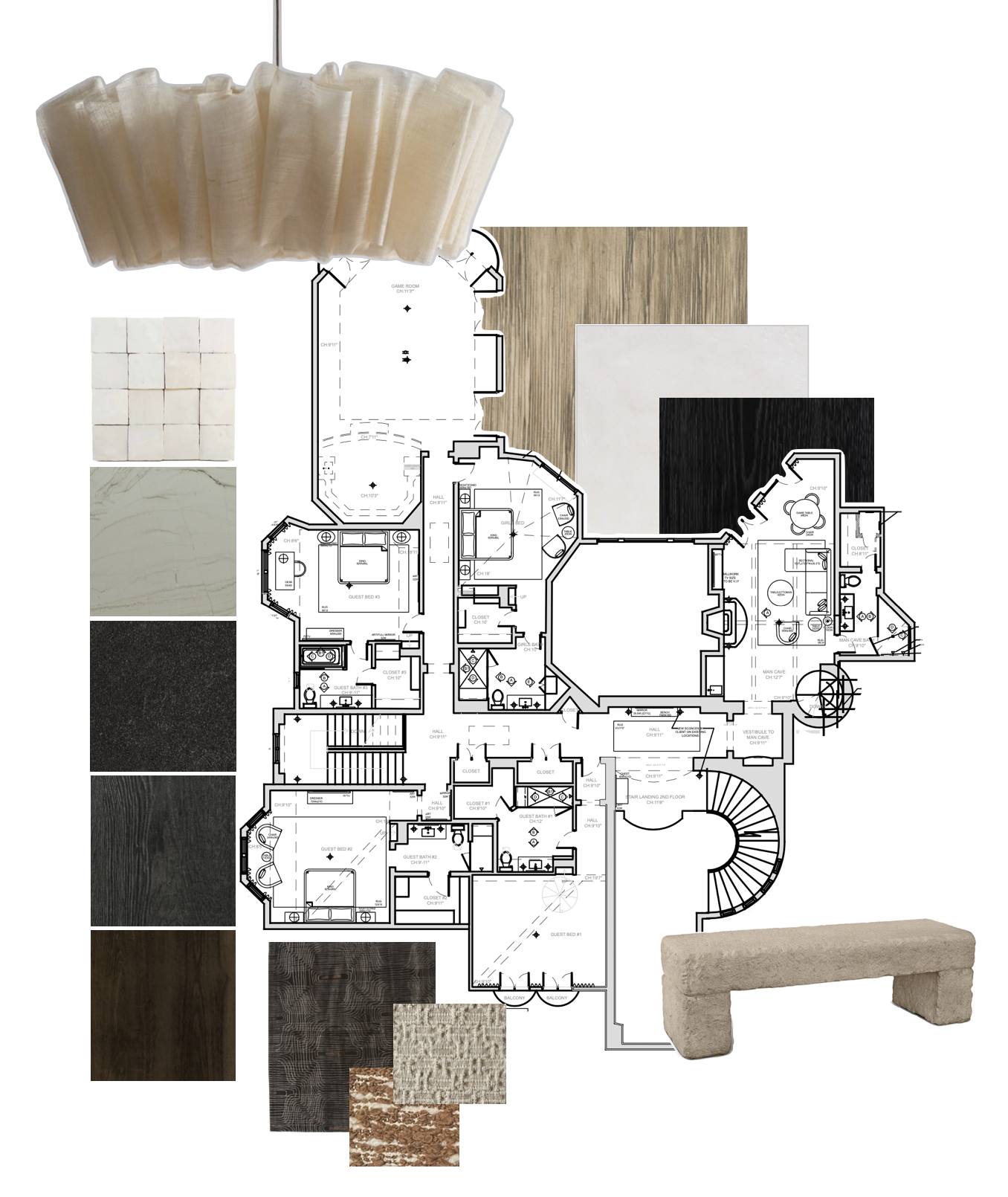 Mondi, Luxury, Chicago, Illinois, Denver, Colorado, Residential Interior Design, Interior Designer, Design Firm, Renovation, Modern, Reimagined Mediterranean, Austin, Texas, Floor Plan, Mood  Board, Natural, AutoCad